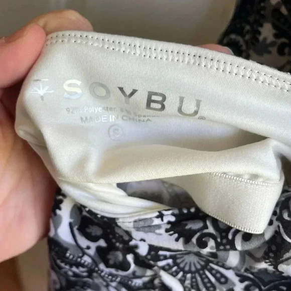 Soybu Women's Black and White Crossover Built In Bra Athletic Dress Small - Picture 6 of 7